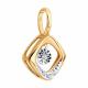 Подвеска из комбинированного золота с подвижным бриллиантом 1031073