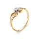 Золотое кольцо АЛЬКОР 11108-100 с бриллиантом