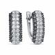 Серьги из белого золота RoseGrace 12-017-106-2Б-ЧбрБр с бриллиантом и чёрным бриллиантом
