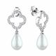 Серебряные серьги TALANT 12-72-0011-17849 с фианитом и жемчугом