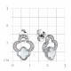 Серебряные серьги TALANT 12-72-0701-17393 с фианитом и перламутром