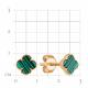 Серьги из золочёного серебра TALANT 12-78-00Щ0-10059 с малахитом
