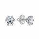 Серьги из белого золота Sanis 128-2300004 с алмазом огранённым синт