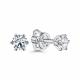 Серьги из белого золота Sanis 128-2300012 с алмазом огранённым синт