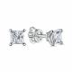 Серьги из белого золота Sanis 128-2300015 с алмазом огранённым синт