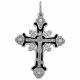 Подвеска-крест из серебра Высоковы 585 с фианитом и эмалью 13-001824-130010-эч