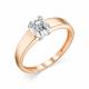 Золотое кольцо АЛЬКОР 13665-100 с бриллиантом