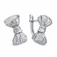 Серьги из белого золота RoseGrace 14-375-303-2Б с фианитом