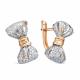 Золотые серьги RoseGrace 14-375-303-2К с фианитом