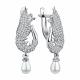 Серебряные серьги TALANT 14-72-0011-17177 с фианитом и жемчугом