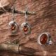 Серебряные серьги TALANT 14-72-00K0-14016 с янтарём