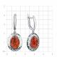 Серебряные серьги TALANT 14-72-00K0-14083 с янтарём