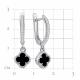 Серебряные серьги TALANT 14-72-0801-15044 с фианитом и ониксом