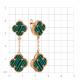 Серьги из золочёного серебра TALANT 14-78-000X-11160 с малахитом