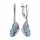 Серебряные серьги TALANT с витражной эмалью и фианитом 14-79-0001-17134