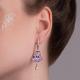 Серебряные серьги TALANT с витражной эмалью и фианитом 14-79-0005-17129