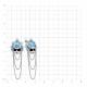 Серебряные серьги TALANT 14-79-0009-17350 с фианитом