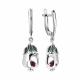 Серебряные серьги TALANT 14-79-000W-17137 с фианитом и эмалью