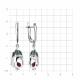 Серебряные серьги TALANT 14-79-000W-17137 с фианитом и эмалью
