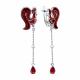 Серебряные серьги TALANT 14-79-000W-17356 с фианитом и эмалью