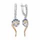 Серебряные серьги TALANT 14-7O-0004-17187 с фианитом и эмалью