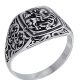 Серебряное кольцо Великомученик Георгий Победоносец ЮЗ Елизавета 14009
