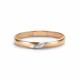 Золотое обручальное кольцо 2,5мм АЛЬКОР с бриллиантом 16402-100
