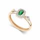 Золотое кольцо АЛЬКОР 16898-101 с бриллиантом и изумрудом