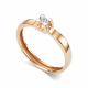 Золотое кольцо АЛЬКОР 17045-100 с бриллиантом
