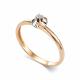 Золотое кольцо АЛЬКОР 17047-100 с бриллиантом