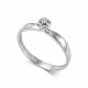 Кольцо из белого золота АЛЬКОР 17053-200 с бриллиантом