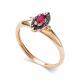 Золотое кольцо АЛЬКОР 17058-103 с рубином