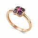 Золотое кольцо АЛЬКОР 17061-103 с рубином