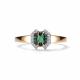 Золотое кольцо АЛЬКОР 17063-101 с бриллиантом и изумрудом