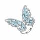 Серебряное кольцо TALANT 20-72-000Ч-15626 с фианитом и кварцем