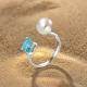 Серебряное кольцо TALANT 20-72-0П10-15369 с жемчугом и горным хрусталём