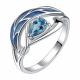Серебряное кольцо TALANT 20-79-000Л-17198 с фианитом и эмалью