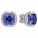 Серьги из белого золота DOLCE DIAMOND 20022052 с бриллиантом и танзанитом