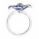 Кольцо из белого золота SOKOLOV с бриллиантом, сапфиром и витражной эмалью 2011399-3
