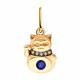 Золотая подвеска SOKOLOV 2030359 с сапфиром и коньячным бриллиантом