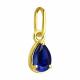 Подвеска из лимонного золота SOKOLOV 2030361-2 с сапфиром