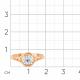 Кольцо из комбинированного золота Мастер Бриллиант 20M1-405265-01-00 с бриллиантом
