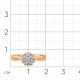 Кольцо из комбинированного золота Мастер Бриллиант 20M1-409038-01-00 с бриллиантом