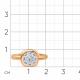 Кольцо из комбинированного золота Мастер Бриллиант 20M1-409264-70-00 с бриллиантом