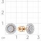 Серьги из комбинированного золота Мастер Бриллиант 20M2-402200-00-00 с бриллиантом