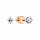 Серьги из комбинированного золота Мастер Бриллиант 20M2-404735-00-00 с бриллиантом