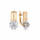 Серьги из комбинированного золота Мастер Бриллиант 20M2-407693-00-00 с бриллиантом