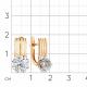 Серьги из комбинированного золота Мастер Бриллиант 20M2-407693-00-00 с бриллиантом