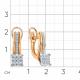 Серьги из комбинированного золота Мастер Бриллиант 20M2-408927-01-00 с бриллиантом