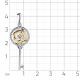 Подвеска из комбинированного золота Мастер Бриллиант 20M3-430065-00-00 с бриллиантом